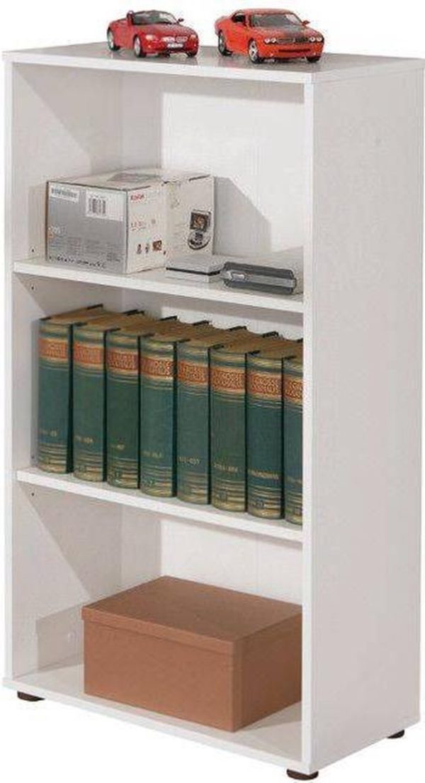 Boekenkast archiefkast - open wandkast wit - Meubel Plein