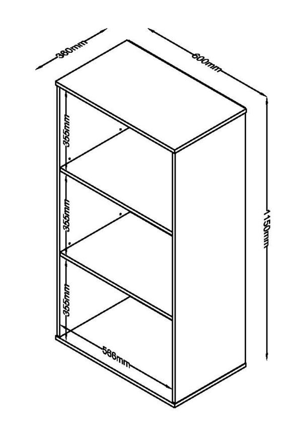 Boekenkast archiefkast - open wandkast wit - Meubel Plein