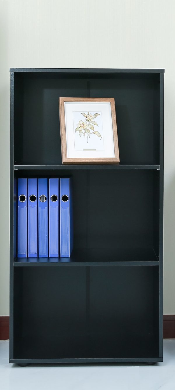 Boekenkast archiefkast - open wandkast zwart - Meubel Plein