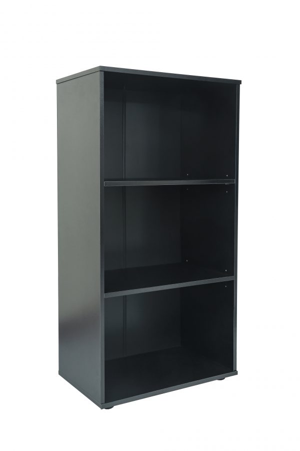 Boekenkast archiefkast - open wandkast zwart - Meubel Plein