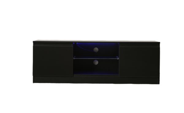 TV meubel dressoir - TV kast - 120 cm breed - zwart - Meubel Plein