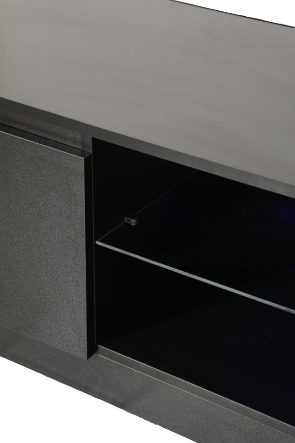TV meubel dressoir - TV kast - 120 cm breed - zwart - Meubel Plein