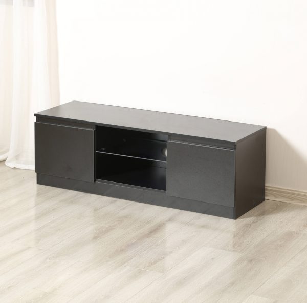 TV meubel dressoir - TV kast - 120 cm breed - zwart - Meubel Plein