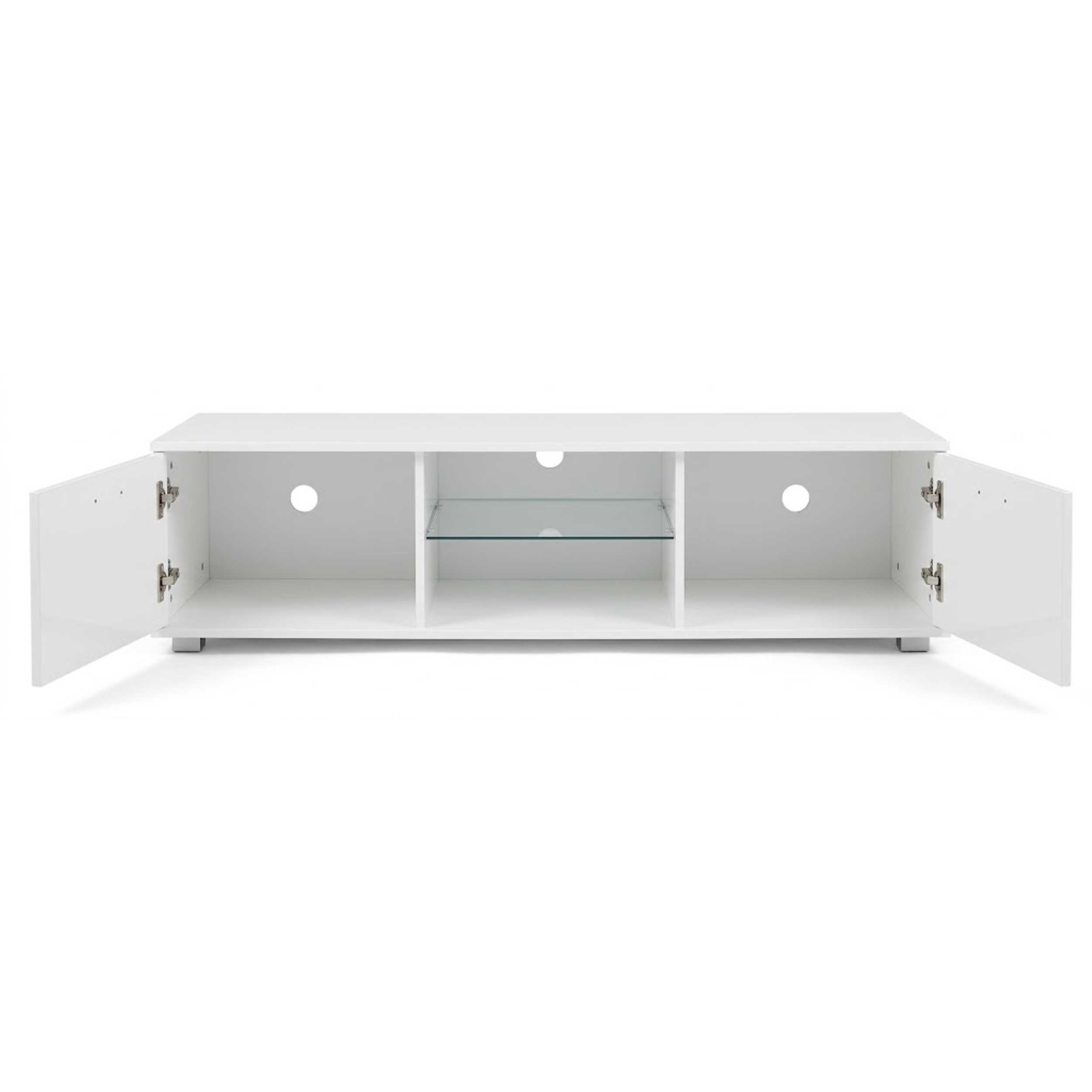 VDD TV Meubel met LED Verlichting - TV Dressoir - 140 cm breed - Wit - Meubel-Plein VDD TV Meubel met LED Verlichting - TV Dressoir - 140 cm breed - Wit - Meubel-Plein