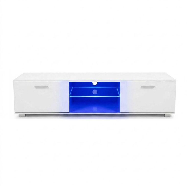 VDD TV Meubel met LED Verlichting - TV Dressoir - 140 cm breed - Wit