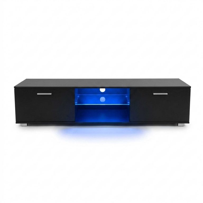 VDD TV Meubel met LED Verlichting - TV Dressoir - 140 cm breed - Zwart