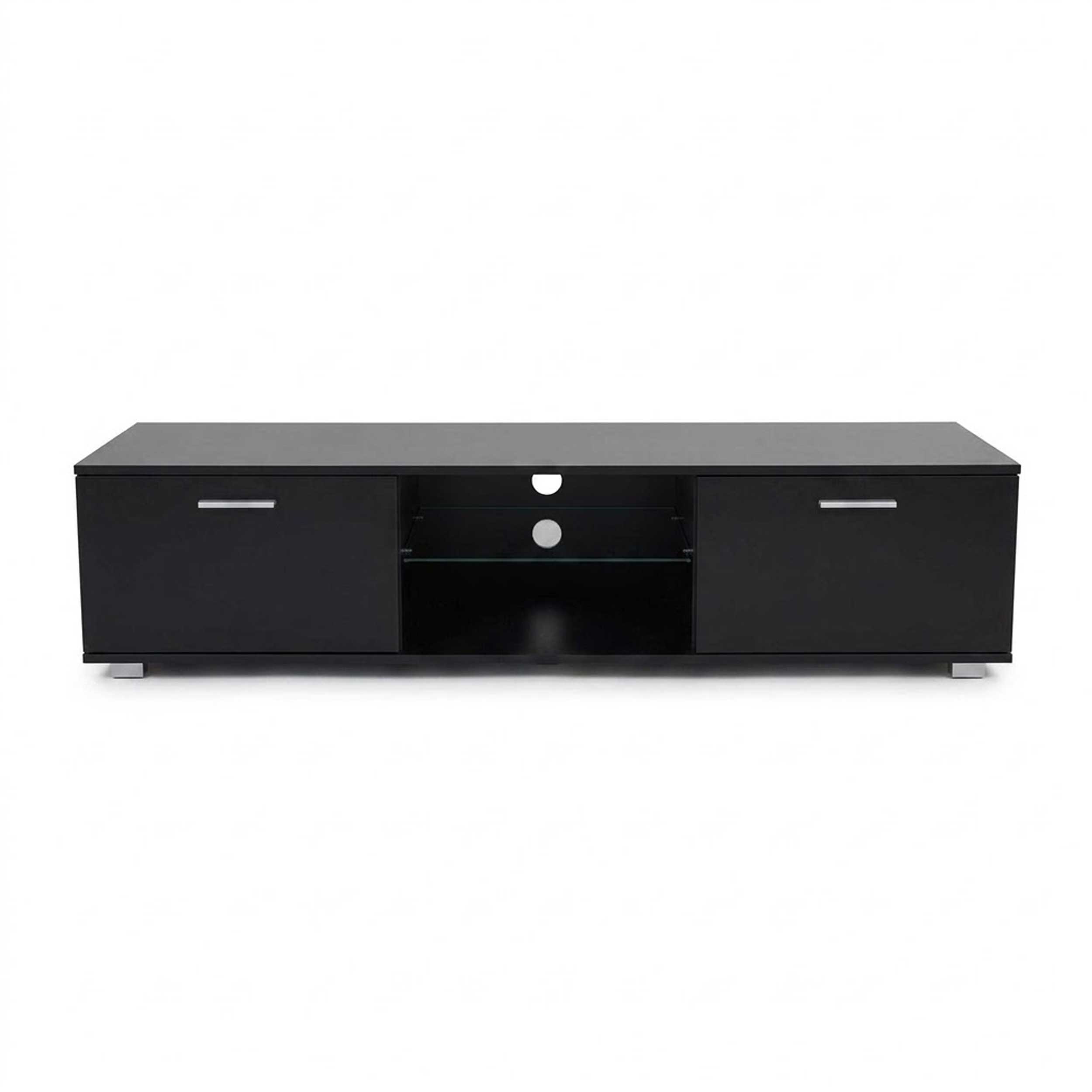 VDD TV Meubel met LED Verlichting - TV Dressoir - 140 cm breed - Zwart - Meubel-Plein VDD TV Meubel met LED Verlichting - TV Dressoir - 140 cm breed - Zwart - Meubel-Plein