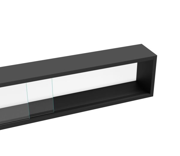 Vitrinekastje staande hangende wandvitrine - schuifdeuren - 95 x 18 x 12 cm - Meubel Plein