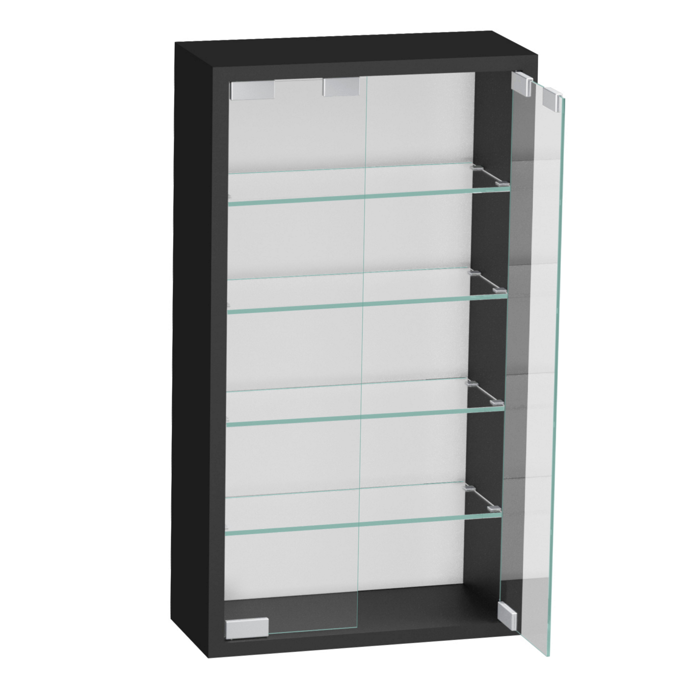 Vitrinekastje staande hangende wandvitrine - 40 x 60 x 13 cm - Meubel Plein Vitrinekastje staande hangende wandvitrine - 40 x 60 x 13 cm - Meubel Plein