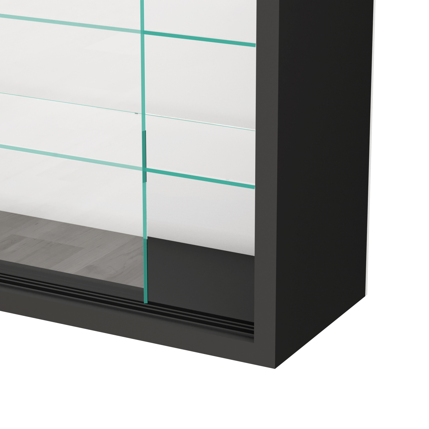 Vitrinekastje staande hangende wandvitrine - schuifdeuren - 50 x 40 x 13 cm - Meubel Plein Vitrinekastje staande hangende wandvitrine - schuifdeuren - 50 x 40 x 13 cm - Meubel Plein
