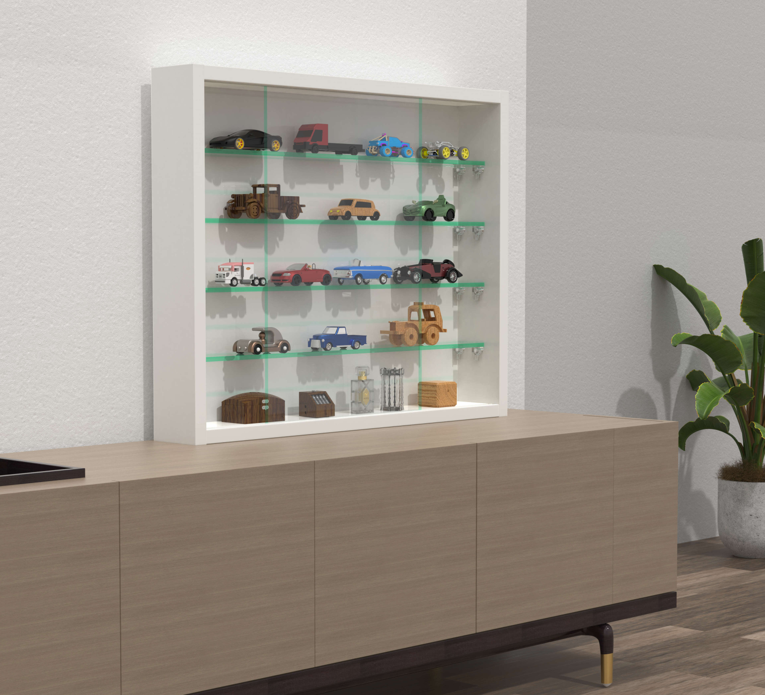 Vitrinekastje staande hangende wandvitrine - glasplanken 50 cm breed x 4.5 diep - schuifdeuren - Meubel Plein Vitrinekastje staande hangende wandvitrine - glasplanken 50 cm breed x 4.5 diep - schuifdeuren - Meubel Plein