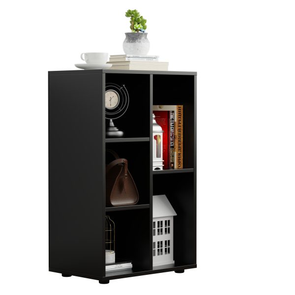 VDD - Kast - wandkast - zwart - 5 vakken - Meubel Plein