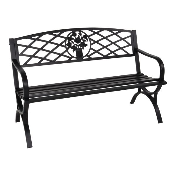 VDD - tuinbankje - zwart - 2 persoons - 60x127x85 - Meubel Plein