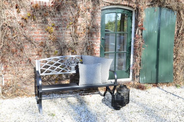 VDD - tuinbankje - zwart - 2 persoons - 60x127x85 - Meubel Plein