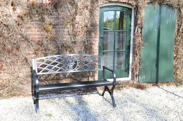VDD - tuinbankje - zwart - 2 persoons - 60x127x85 - Meubel Plein