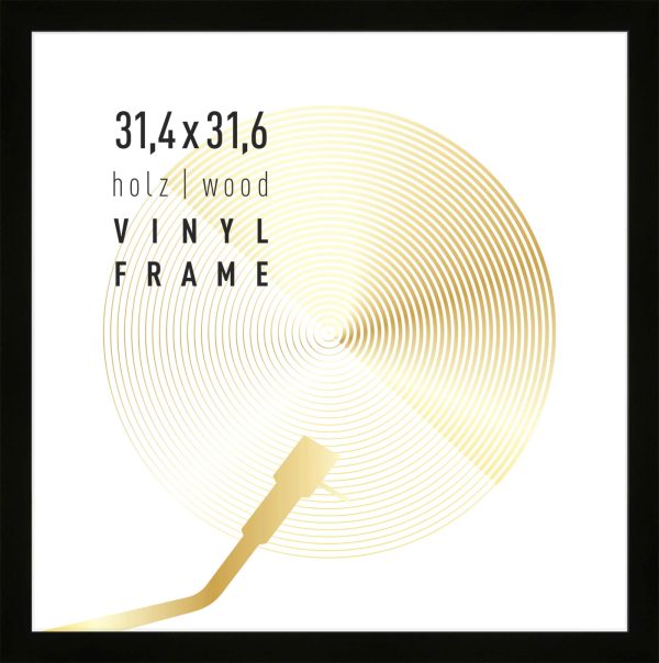 Vinyl lp platen wissellijst - frame lijst voor inlijsten LP vinyl elpee platen - hout - Meubel Plein