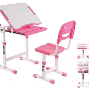Bureau kinderen tekentafel met bureaustoel - schooltafel - ergonomisch hoogte verstelbaar