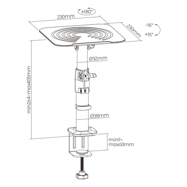 Speaker standaard bureau wandplank - luidsprekerstandaard - set van 2 stuks - Meubel Plein