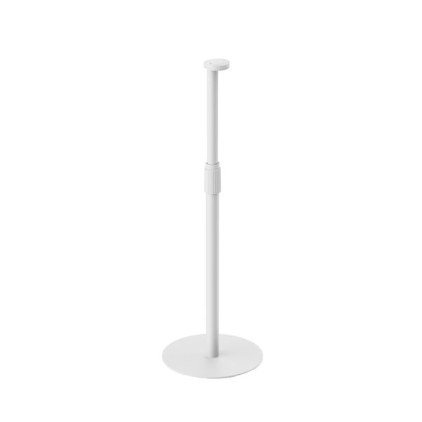 VDD Vloerstandaard Sonos® - Speaker Standaard - Vloerstandaard Speaker - In Hoogte Verstelbaar - Geschikt voor Sonos era 100 & 300 - Kabelmanagement - Wit - Meubel Plein