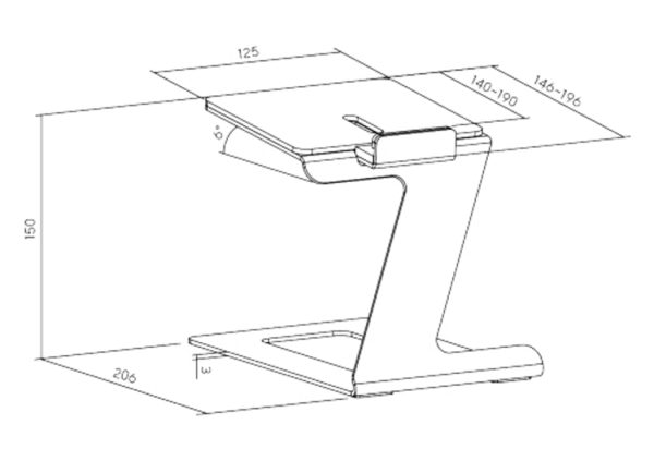 Speakerstandaard bureau - luidsprekerstandaard - set van 2 stuks - Meubel Plein