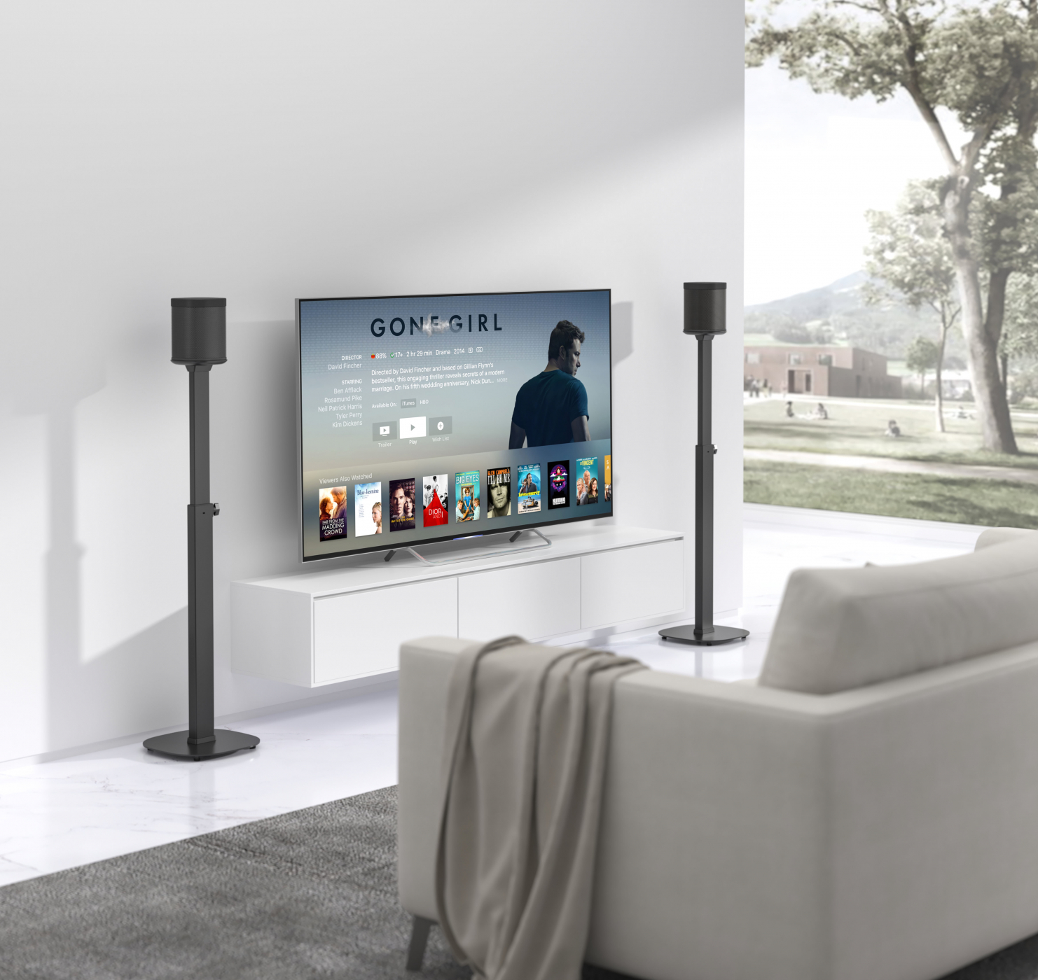 Speakerstandaard Sonos® One en Sonos® One SL - hoogte verstelbaar - alternatieve afbeelding