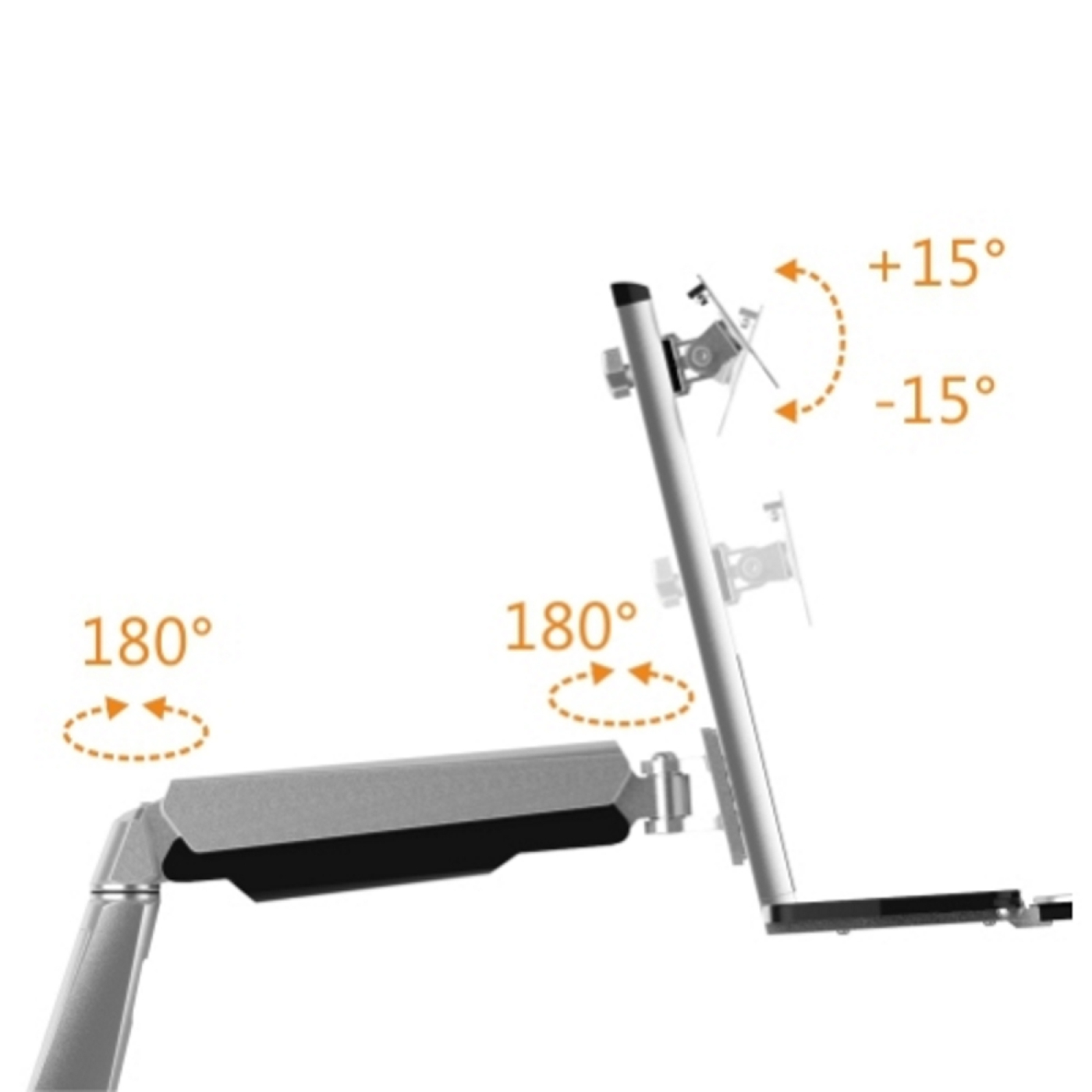 Zit sta werkplek - monitorbeugel met toetsenbord lade - werkstation - Meubel Plein Zit sta werkplek - monitorbeugel met toetsenbord lade - werkstation - Meubel Plein