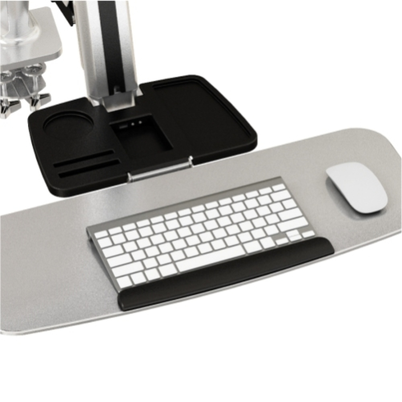 Zit sta werkplek - monitorbeugel met toetsenbord lade - werkstation - Meubel Plein Zit sta werkplek - monitorbeugel met toetsenbord lade - werkstation - Meubel Plein