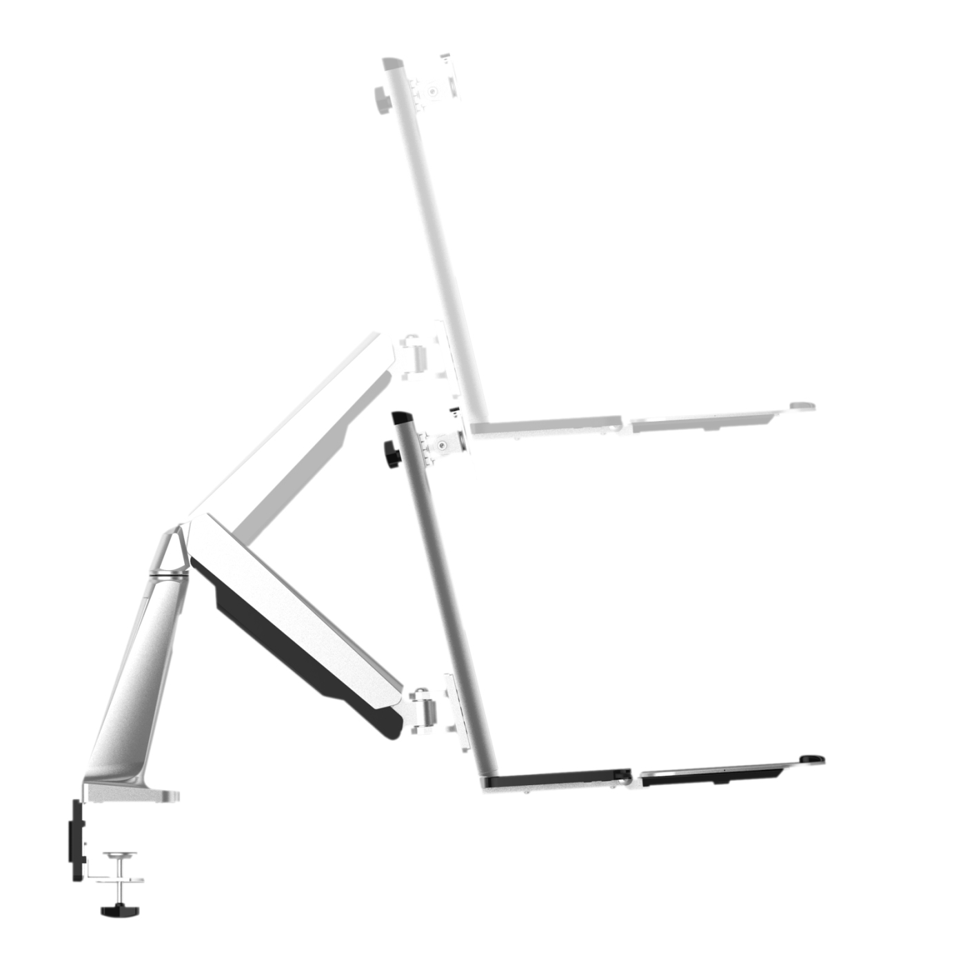 Zit sta werkplek - monitorbeugel met toetsenbord lade - werkstation - Meubel Plein Zit sta werkplek - monitorbeugel met toetsenbord lade - werkstation - Meubel Plein