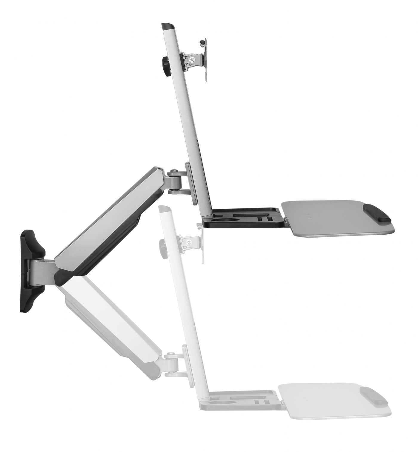 Zit sta bureau werkplek wandmontage - monitorbeugel toetsenbord desktop houder - Meubel Plein Zit sta bureau werkplek wandmontage - monitorbeugel toetsenbord desktop houder - Meubel Plein