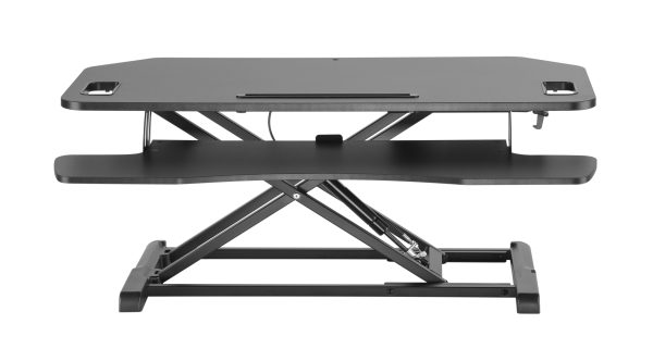 Bureau verhoger zit sta werkplek - ergonomisch hoogte verstelbaar bureau - 95 cm breed - Meubel Plein