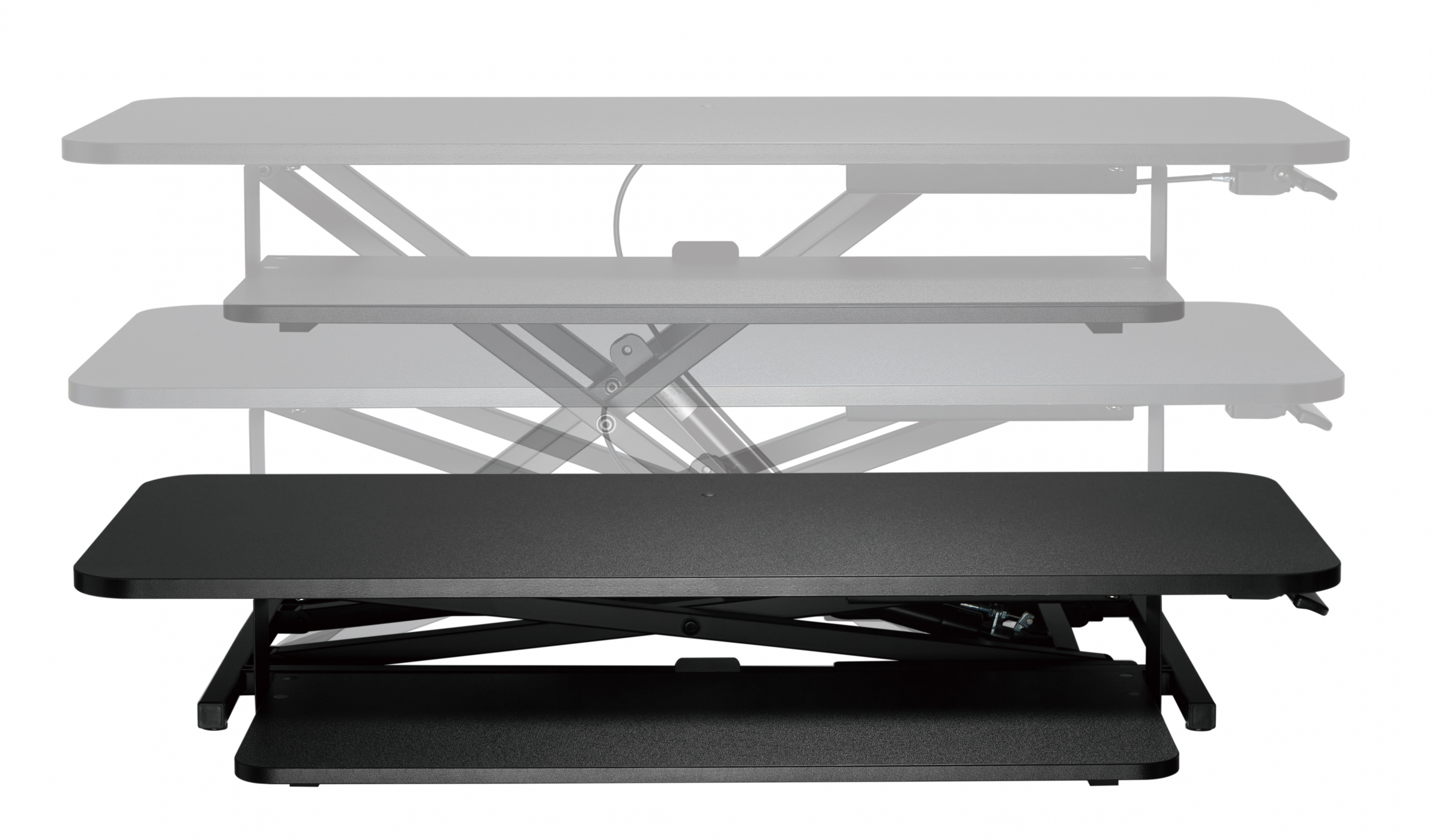 Zit sta bureau verhoger ergonomisch - werkstation hoogte verstelbaar - 95 cm breed - Meubel Plein Zit sta bureau verhoger ergonomisch - werkstation hoogte verstelbaar - 95 cm breed - Meubel Plein