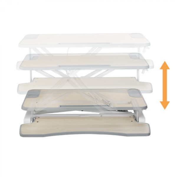 Bureau verhoger zit sta werkplek - ergonomisch verstelbaar bureau - 80 cm breed - Meubel Plein