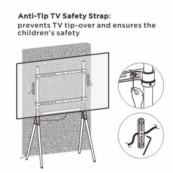 Tv vloerstandaard statief studio schildersezel design - tot 70 inch - Meubel Plein