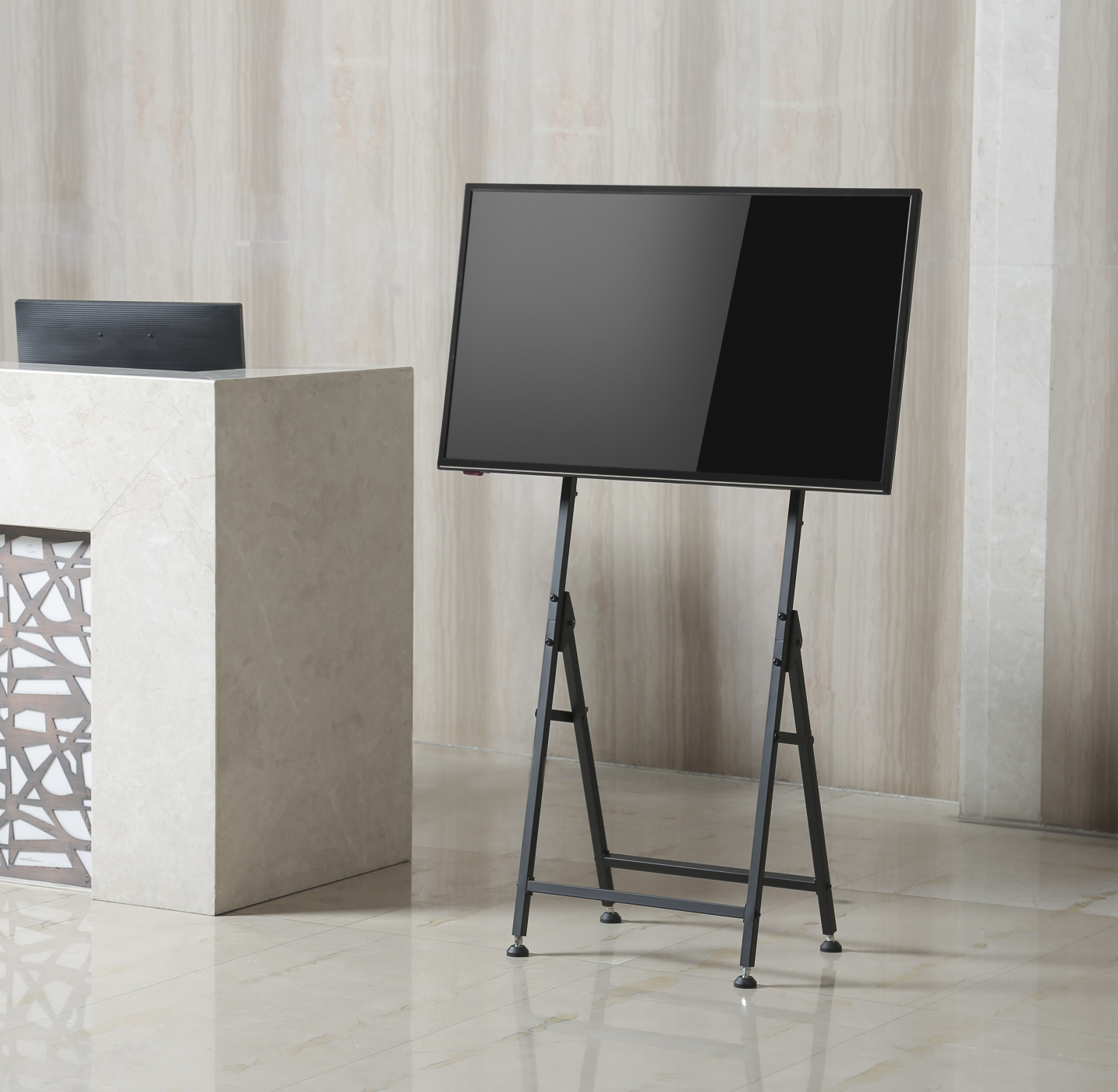 Tv standaard inklapbaar - whiteboard standaard - tot 55 inch scherm - alternatieve afbeelding
