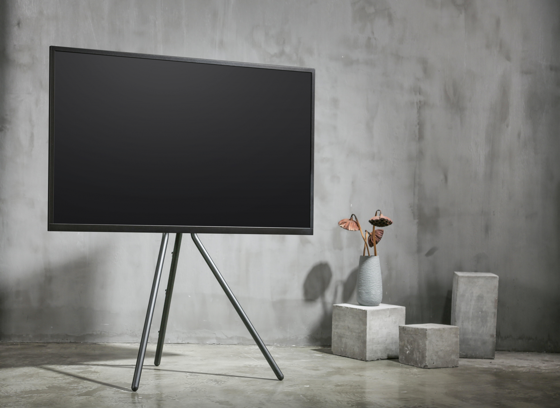 Tv standaard statief schilders ezel design studio - 134 cm hoog - tot 70 inch scherm - alternatieve afbeelding