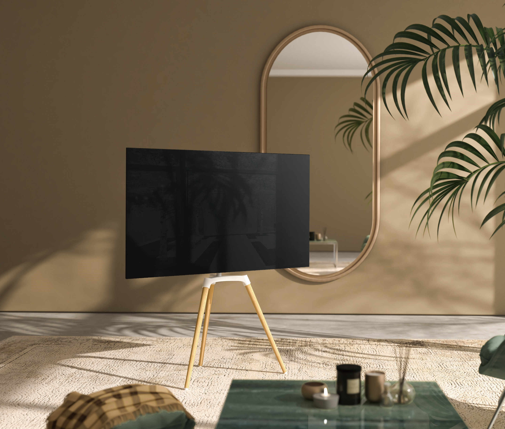 Tv statief standaard schilders ezel design studio - beeldscherm draaibaar - tot 65 inch - alternatieve afbeelding