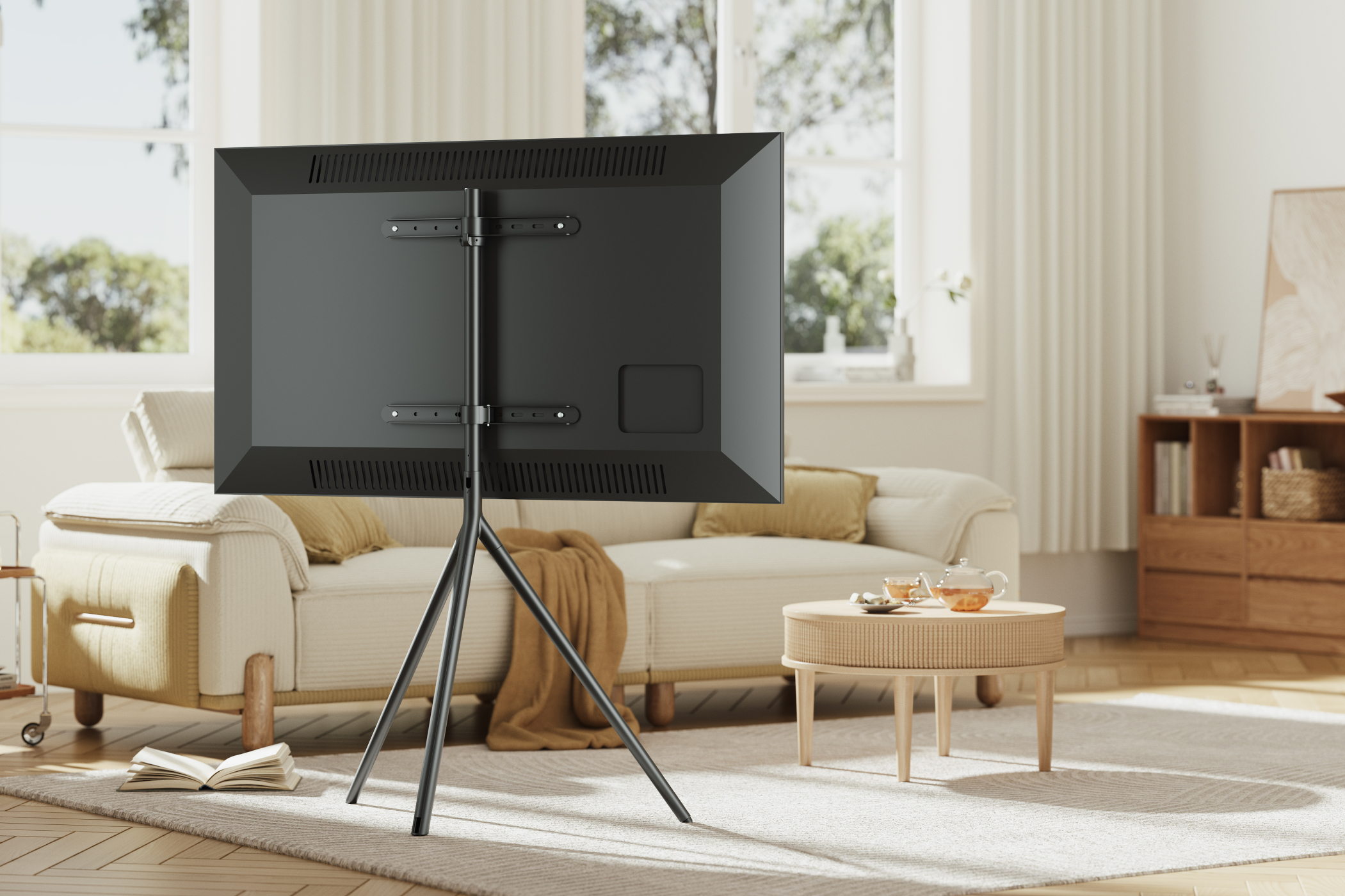 VDD TV statief - TV ezel - zwart - schermen van 45 tot 65 inch - alternatieve afbeelding