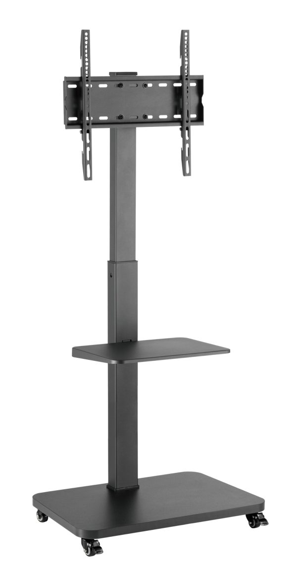 VDD - TV statief - TV statief verrijdbaar - TV statief zwart - TV standaard - TV statief met plank - TV standaard verrijdbaar - draaibaar - 32 inch tot 65 inch - Meubel Plein