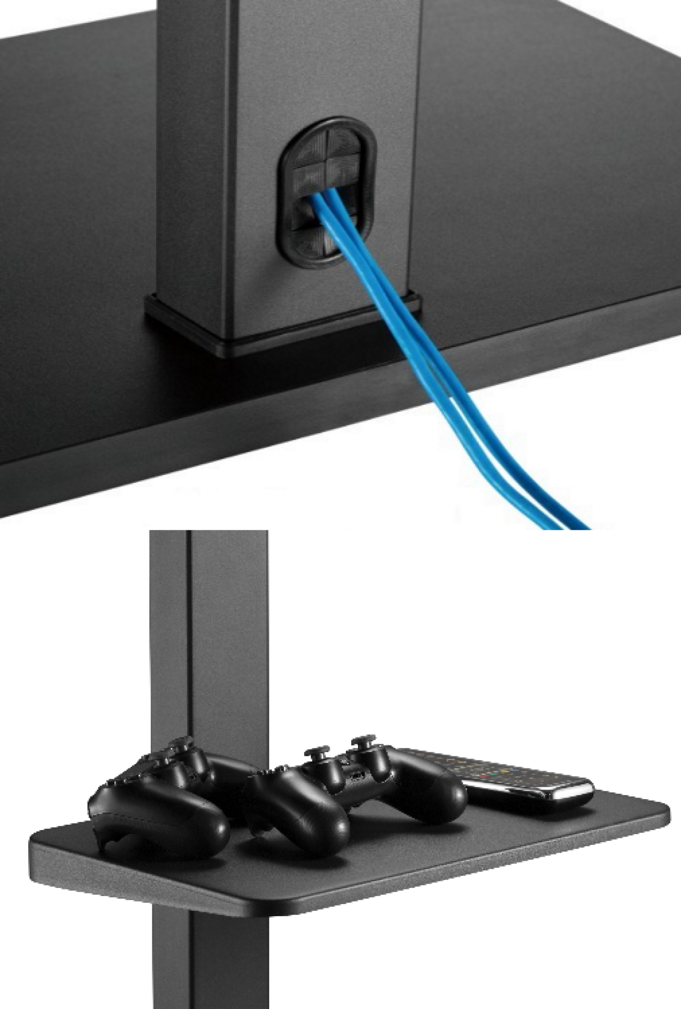 TV standaard met opbergplanken - draaibaar - 37 inch tot 75 inch - Meubel Plein TV standaard met opbergplanken - draaibaar - 37 inch tot 75 inch - Meubel Plein