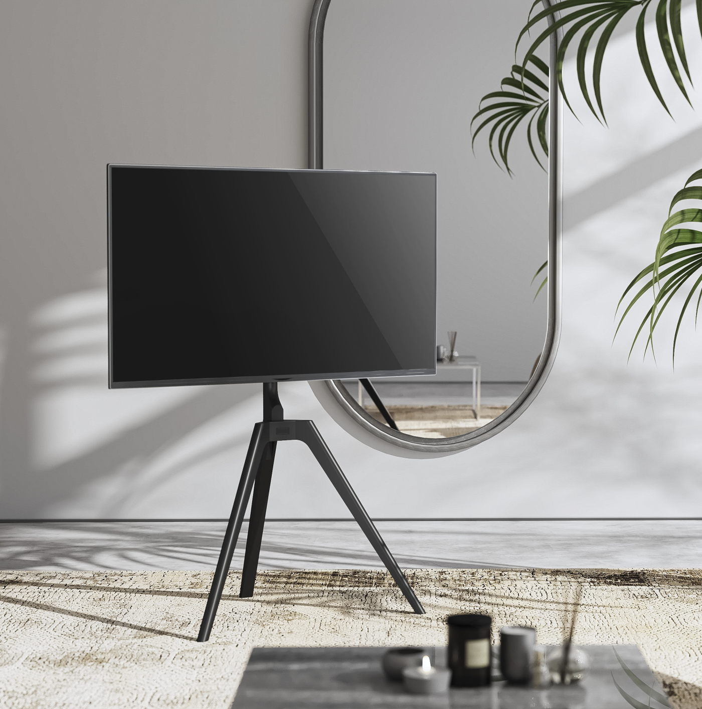 Tv standaard studio statief schildersezel design - tot 65 inch - alternatieve afbeelding
