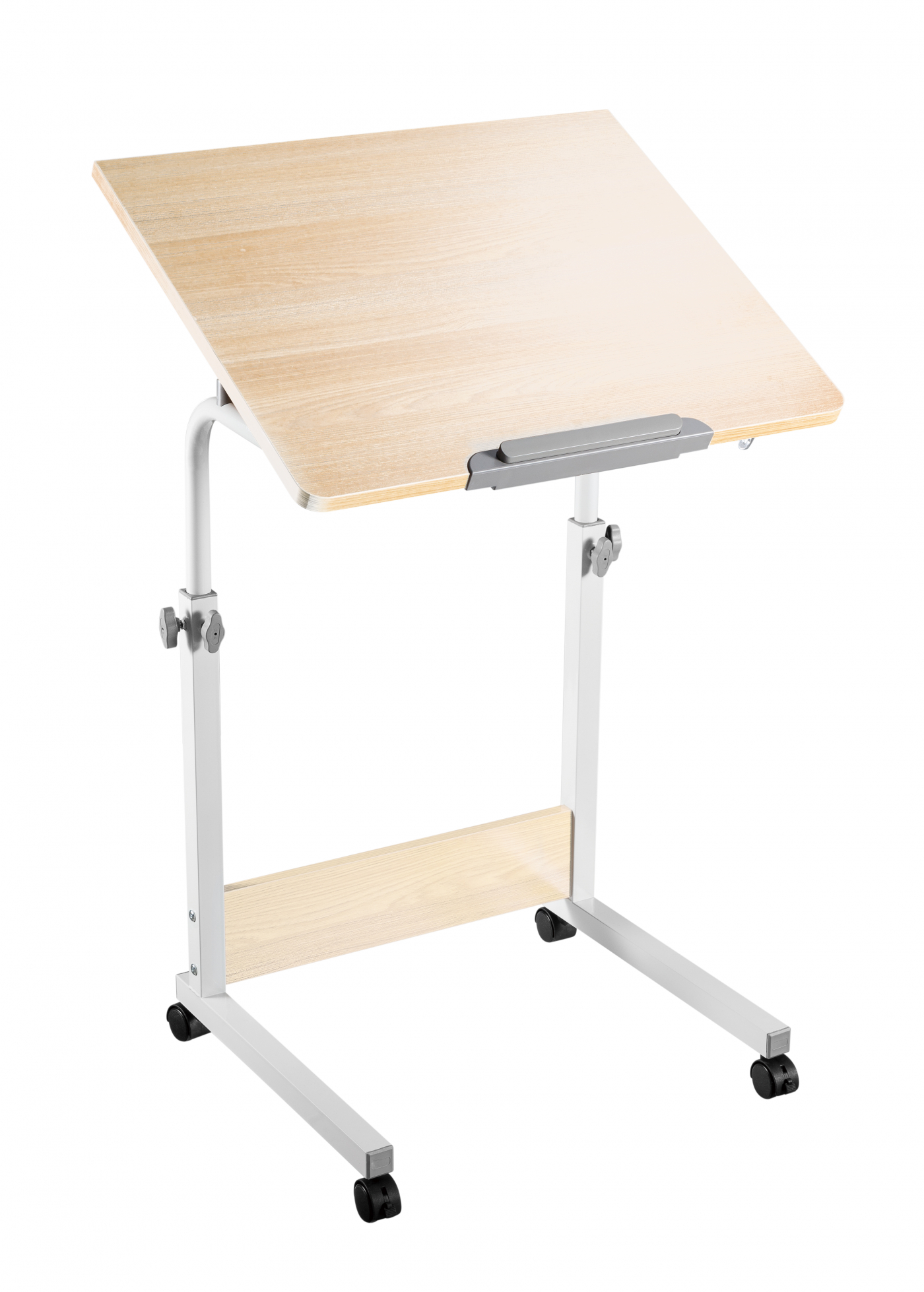 Laptoptafel verrijdbaar bureau - lessenaar -  hoogte verstelbaar 68 - 96 cm - alternatieve afbeelding