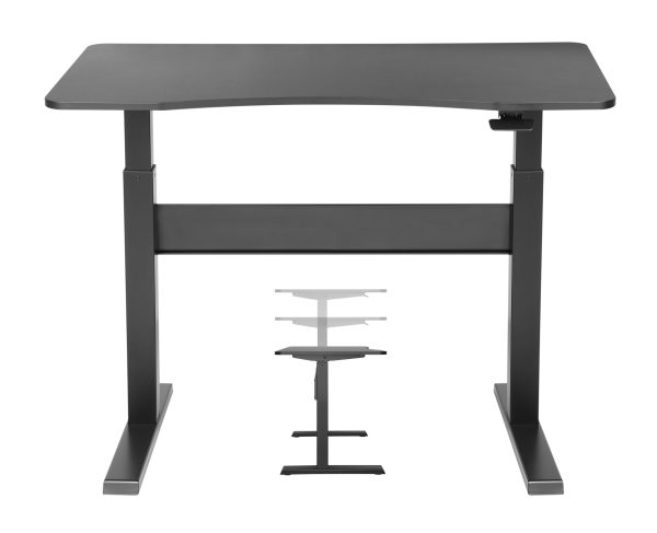 Bureau zit sta - laptop computertafel - in hoogte verstelbaar - 120 x 67.5 cm - Meubel Plein