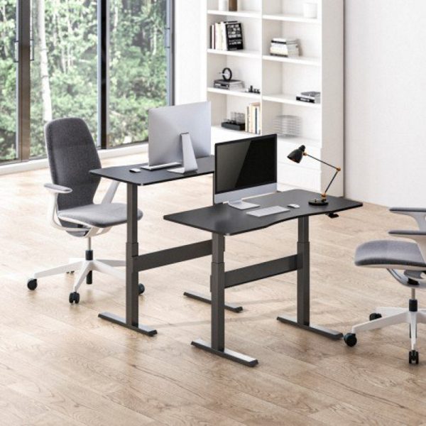 Bureau zit sta - laptop computertafel - in hoogte verstelbaar - 120 x 67.5 cm - Meubel Plein