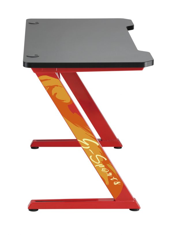 Computer game bureau gaming desk Thomas rood zwart ideaal voor uw game set up 120 cm x 60 cm - Meubel Plein