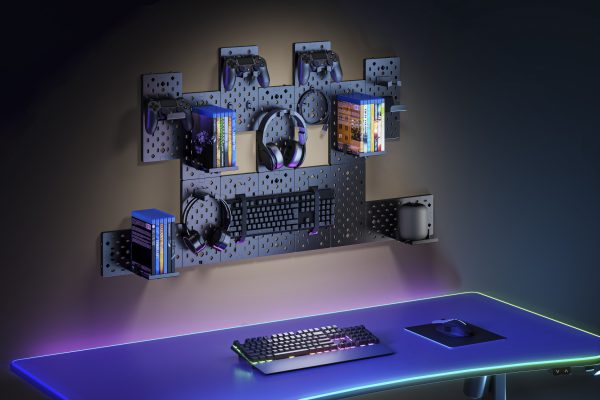 Game accessoires modulair opbergsysteem voor controller console games en headset - Meubel Plein