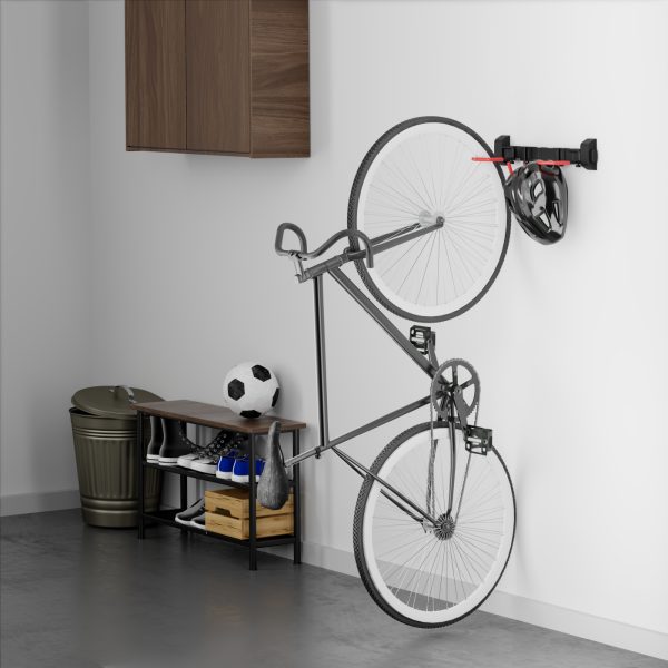 VDD Fiets Ophangsysteem - Muurbeugel Fiets - Fiets Ophangbeugel - Fietsenrek - Fietsbeugel - Ophangbeugel Voor 2 Fietsen - Zwart - Meubel Plein