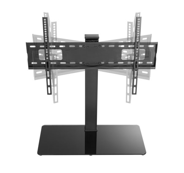 TV standaard - tv statief - tv voet - tafelmodel - draaibaar - hoogte verstelbaar 67 cm tot 79 cm - Meubel Plein