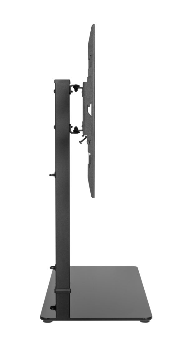 TV standaard - tv statief - tv voet - tafelmodel - draaibaar - hoogte verstelbaar 67 cm tot 79 cm - Meubel Plein