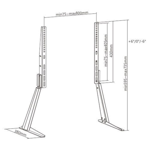 TV monitor standaard tafel bureau - tv voet beeldscherm monitor tv - tot 70 inch - Meubel Plein