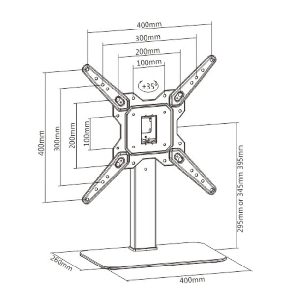 TV standaard - tv statief - tafelmodel - draaibaar - Meubel Plein